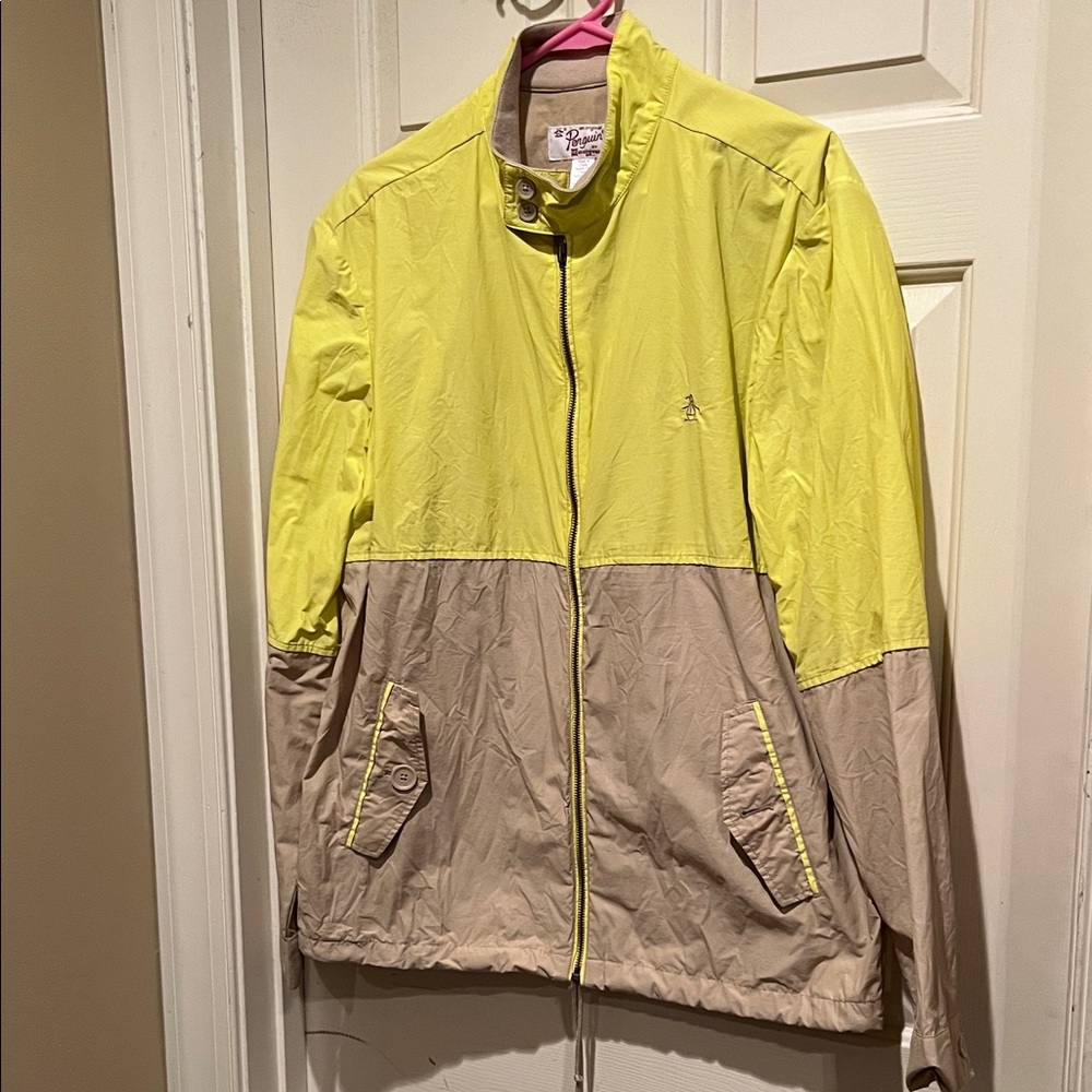 Original Penguin Yellow and Tan Jacket VINTAGE